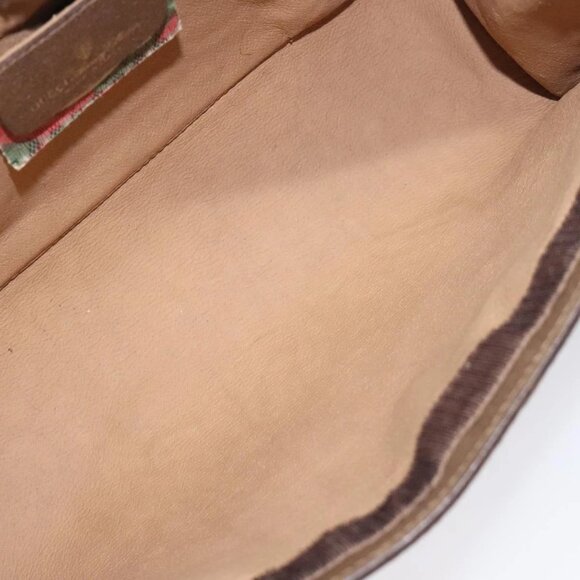 GUCCI GG Supreme Web Sherry Line Bag PVC Beige Green Red 89 01 033 Auth 131335 - Picture 9 of 15